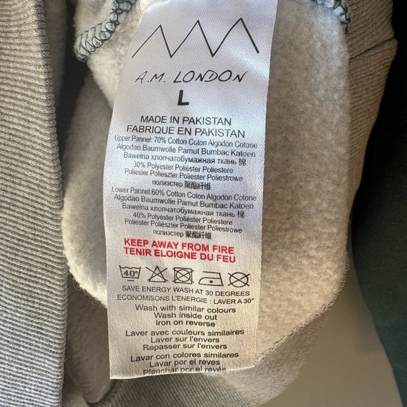 AM London, size Large men’s two toned crew neck long sleeve sweater - Picture 4 of 5